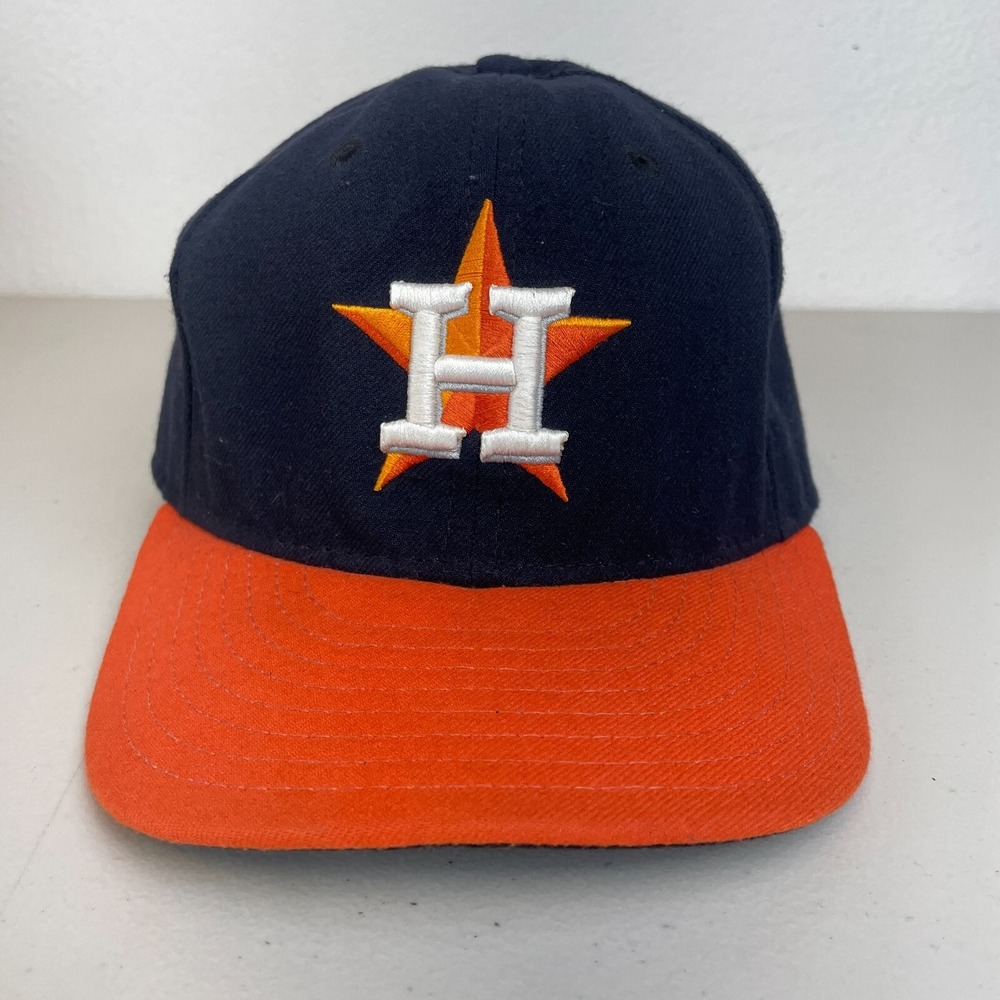 Houston Astros Hat New Era Men MLB Fitted Blue Orange 7 1/2 Cap 59Fifty Baseball